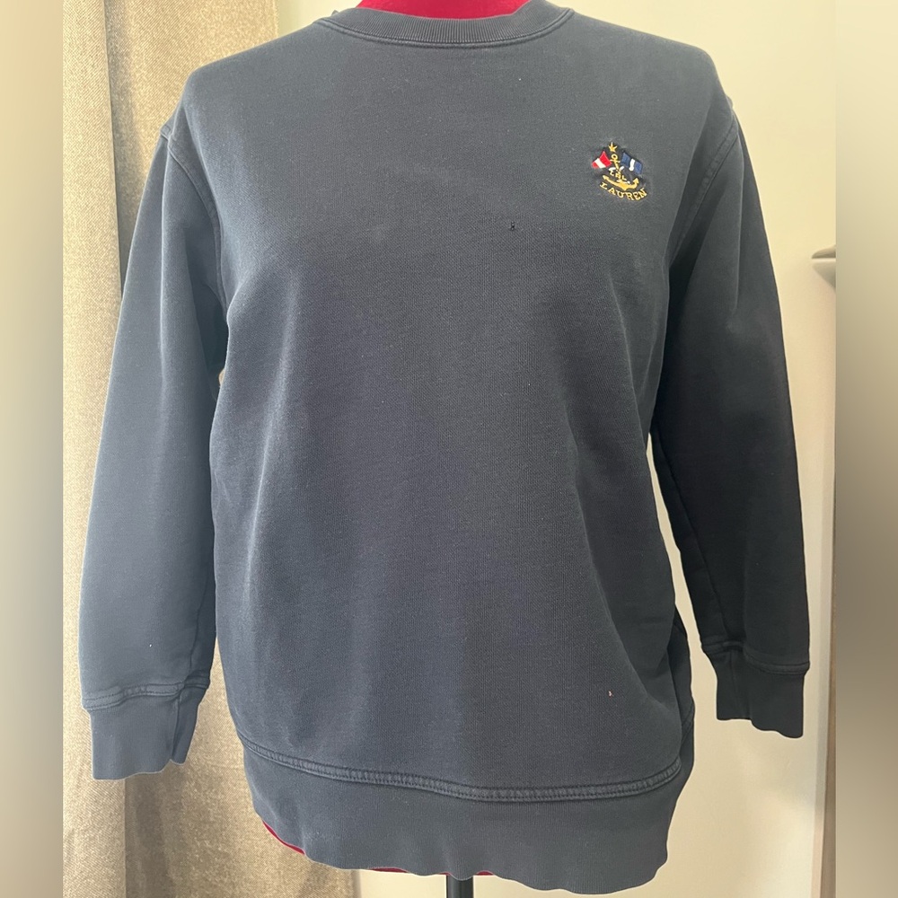 VINTAGE Ralph Lauren dark blue Sweatshirt size:(Petite)
